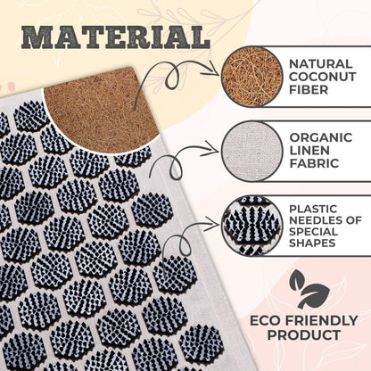 Acupressure Mat Set – 6,210 Points for Pain Relief & Relaxation (Soft Cream)