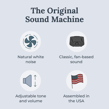 YOGASLEEP Dohm Classic Black – Original White Noise Machine for Sleep, Focus & Travel