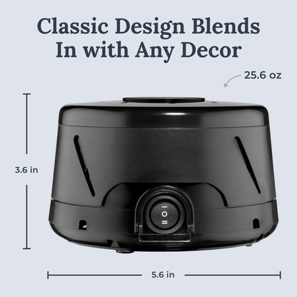 YOGASLEEP Dohm Classic Black – Original White Noise Machine for Sleep, Focus & Travel