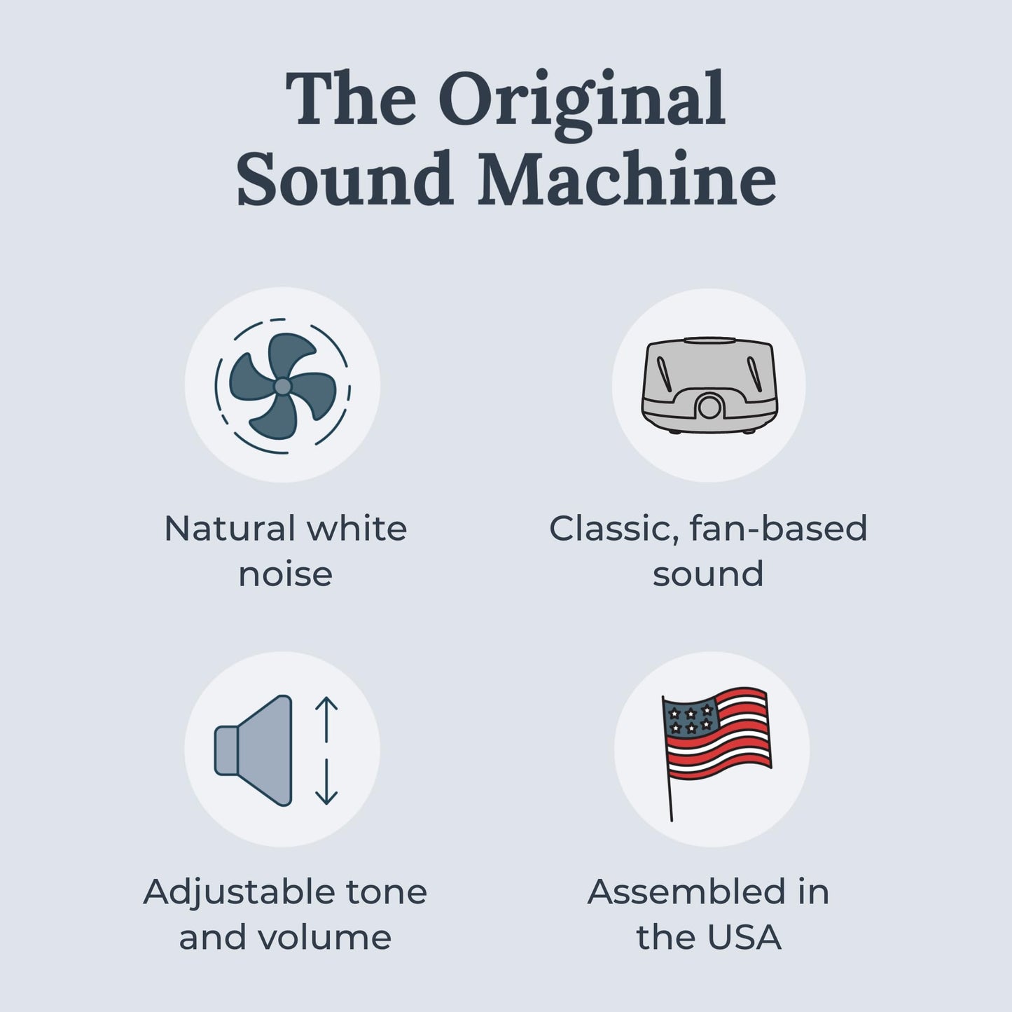 Yogasleep Dohm Classic Gray — Original White Noise Machine for Sleep, Travel & Focus