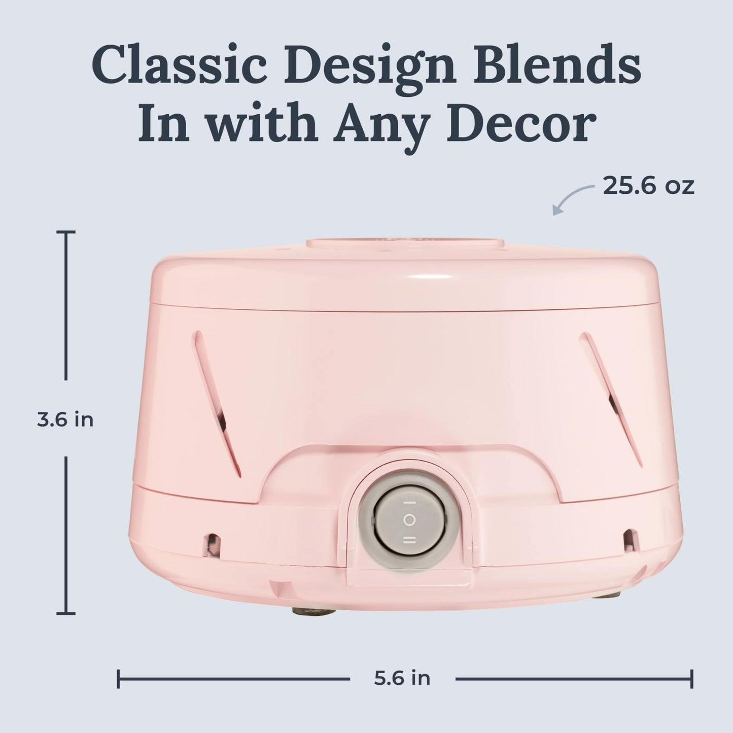 YOGASLEEP Dohm Classic Pink — Original White Noise Machine for Sleep, Travel & Focus