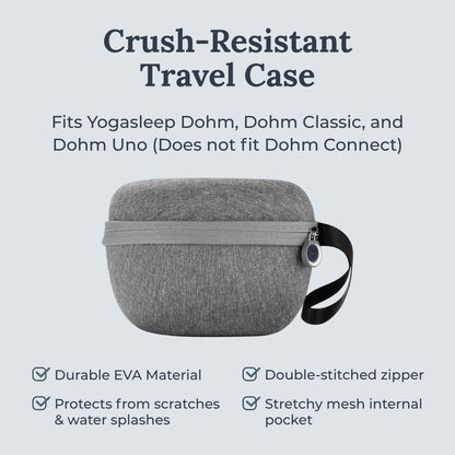 YOGASLEEP Dohm (White/Gray) & Travel Case — Original White Noise Machine for Sleep, Baby, Office | 2-Piece Set