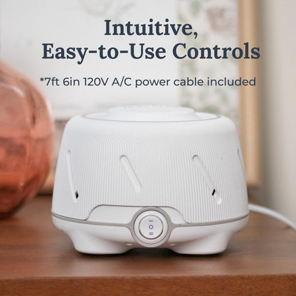 YOGASLEEP Dohm (White/Gray) & Travel Case — Original White Noise Machine for Sleep, Baby, Office | 2-Piece Set