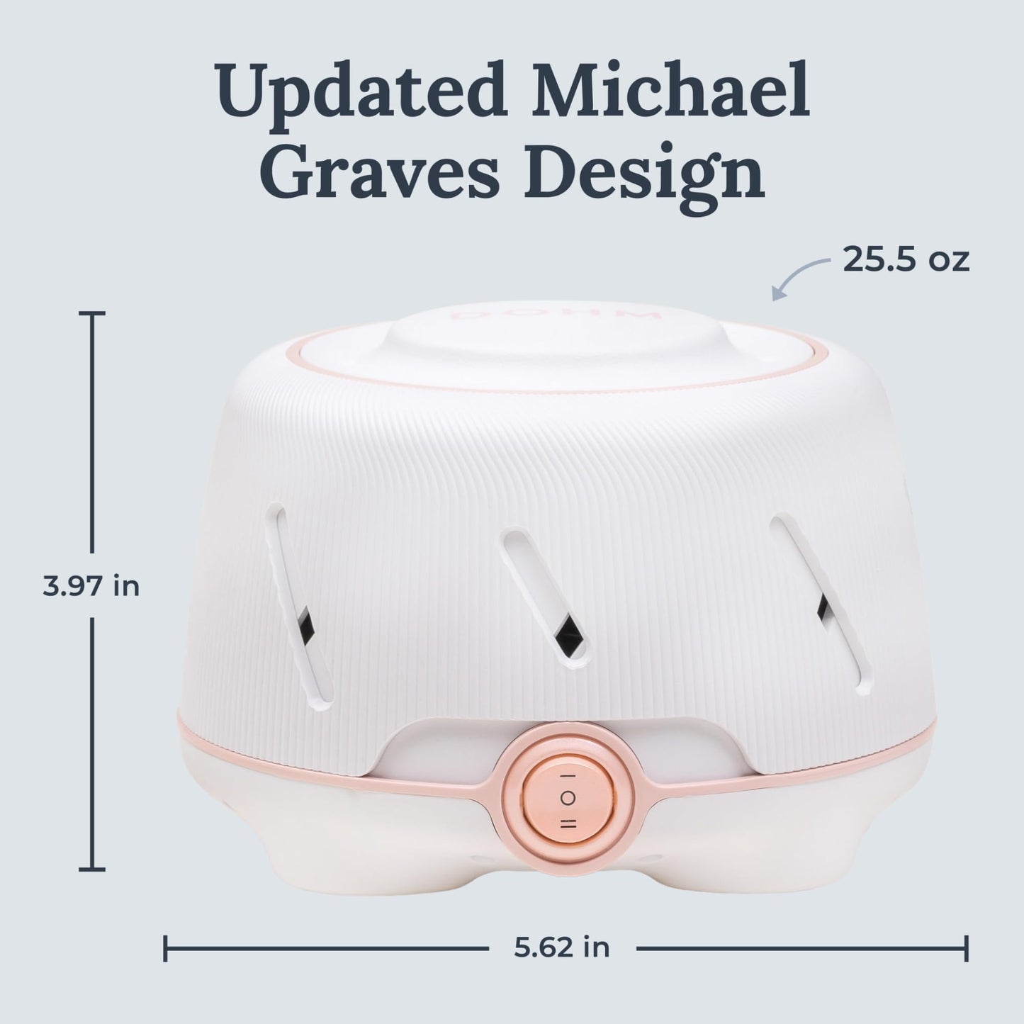 Yogasleep Dohm White & Pink — The Original White Noise Machine for Sleep, Baby Soothing & Office Privacy