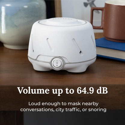 YOGASLEEP Dohm (White/Gray) & Travel Case — Original White Noise Machine for Sleep, Baby, Office | 2-Piece Set