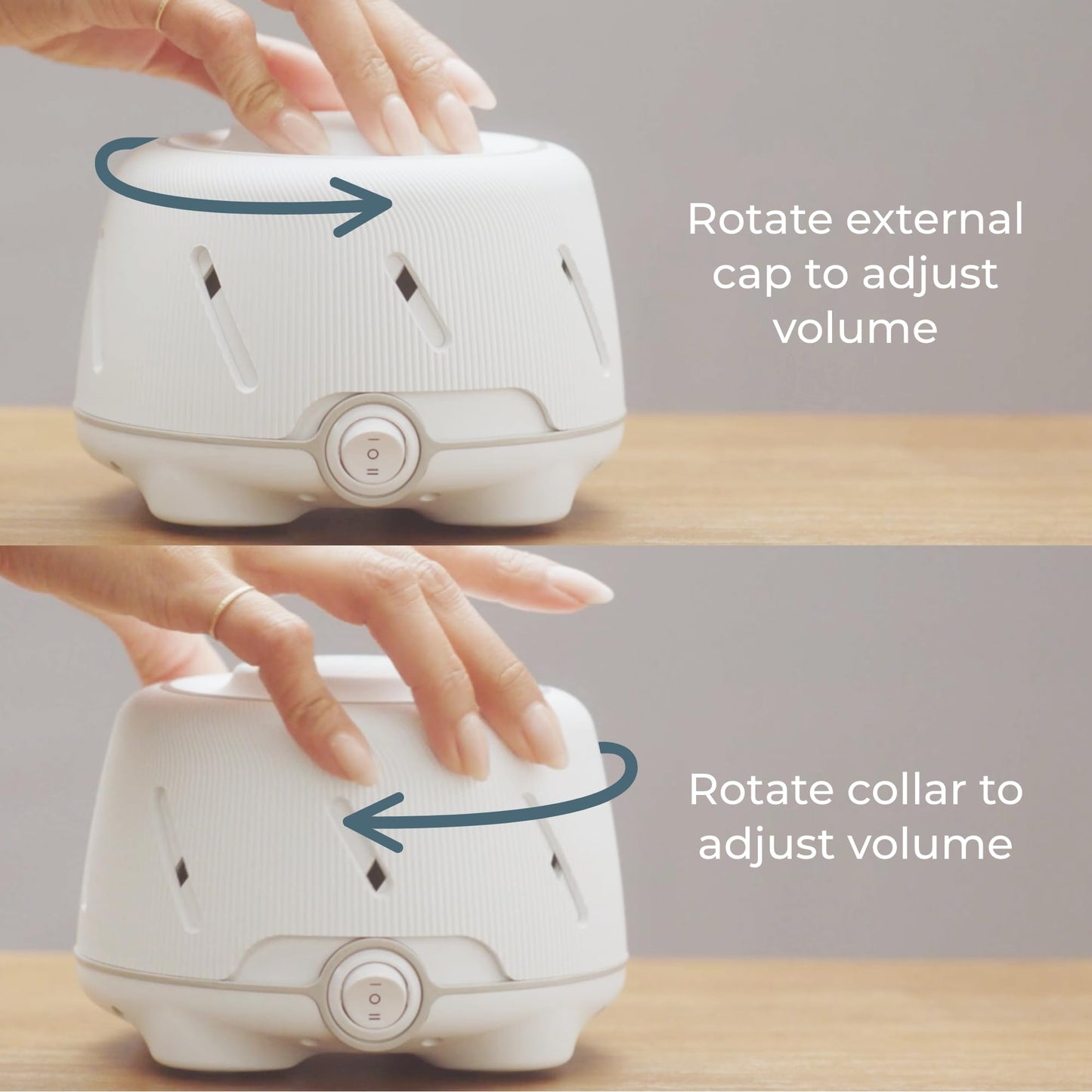 YOGASLEEP Dohm (White/Gray) & Travel Case — Original White Noise Machine for Sleep, Baby, Office | 2-Piece Set