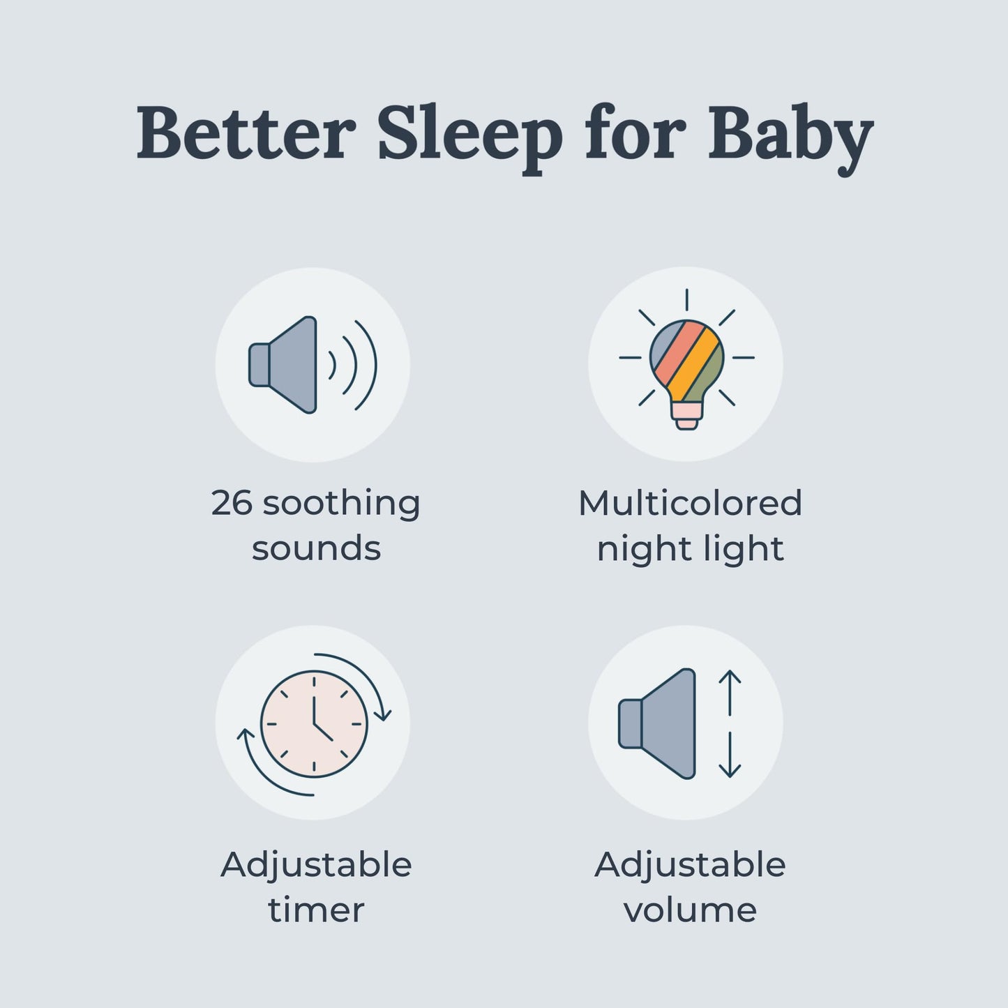 YOGASLEEP Dreamcenter: 26-Track White Noise Machine with Night Light & Sleep Timer