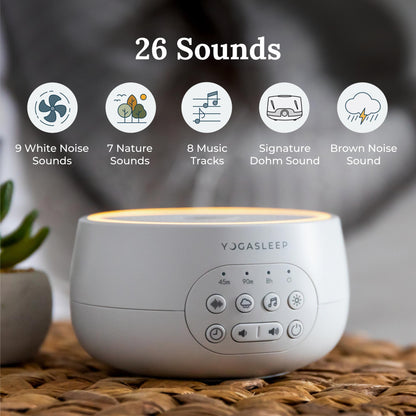 YOGASLEEP Dreamcenter: 26-Track White Noise Machine with Night Light & Sleep Timer
