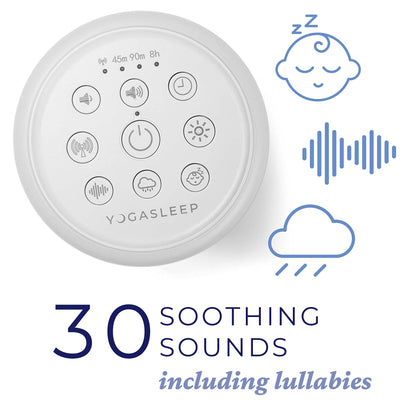 Yogasleep Duet White Noise Machine & Night Light – 30 Sounds, Bluetooth Speaker