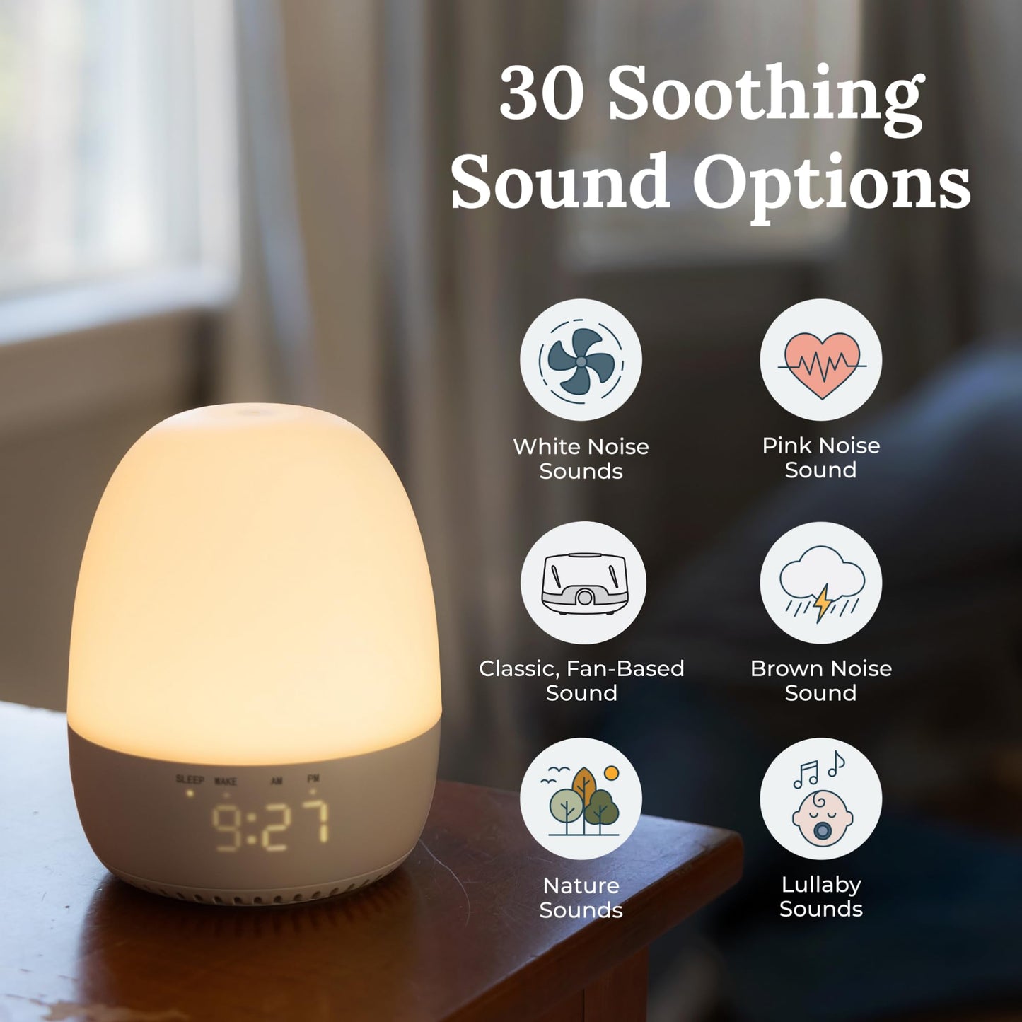 YOGASLEEP Light to Rise White Noise Machine & Sleep Trainer with Night Light – Baby & Toddler