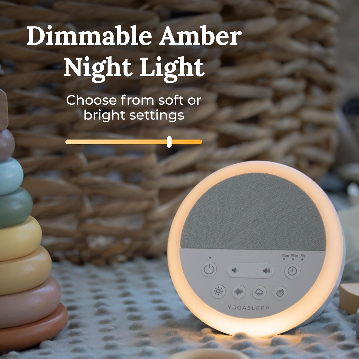 Yogasleep Nod White Noise Sound Machine — Night Light, 20 Sounds, Sleep Timer