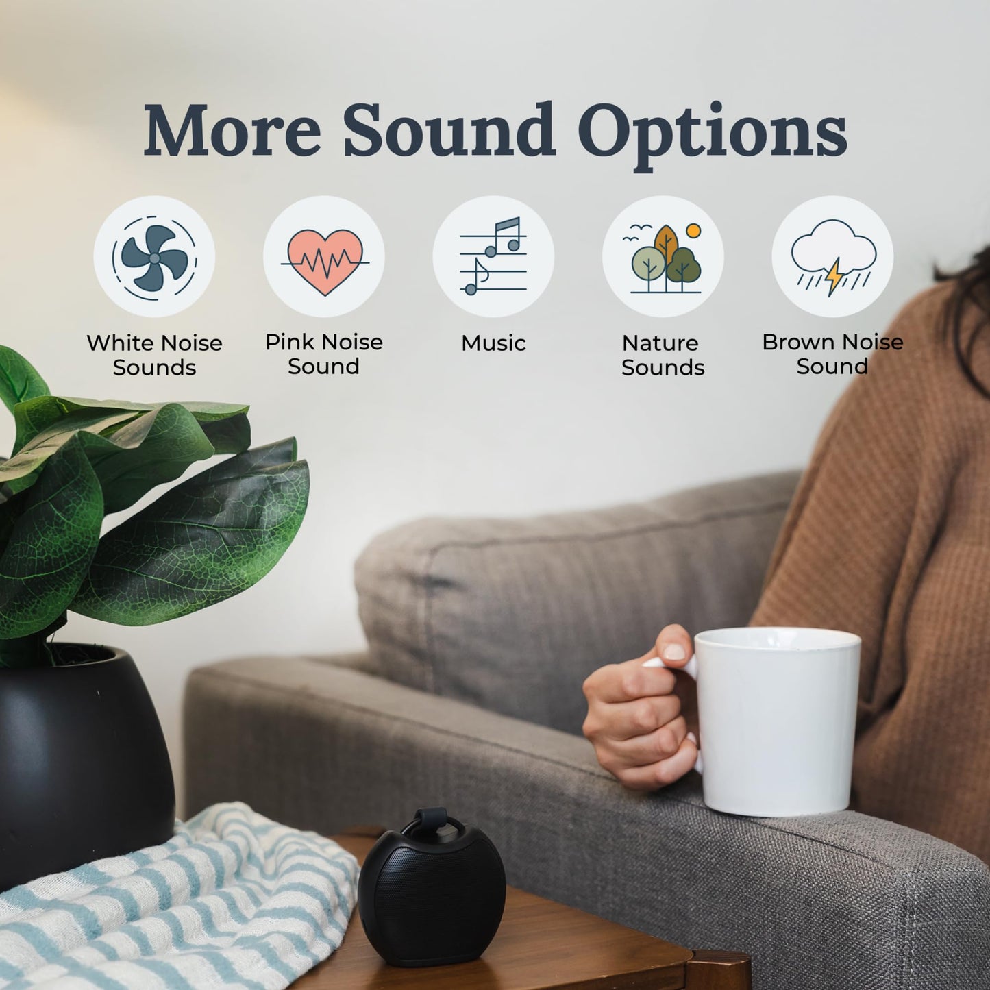 YOGASLEEP Rohm+ Travel White Noise Sound Machine Bluetooth Speaker