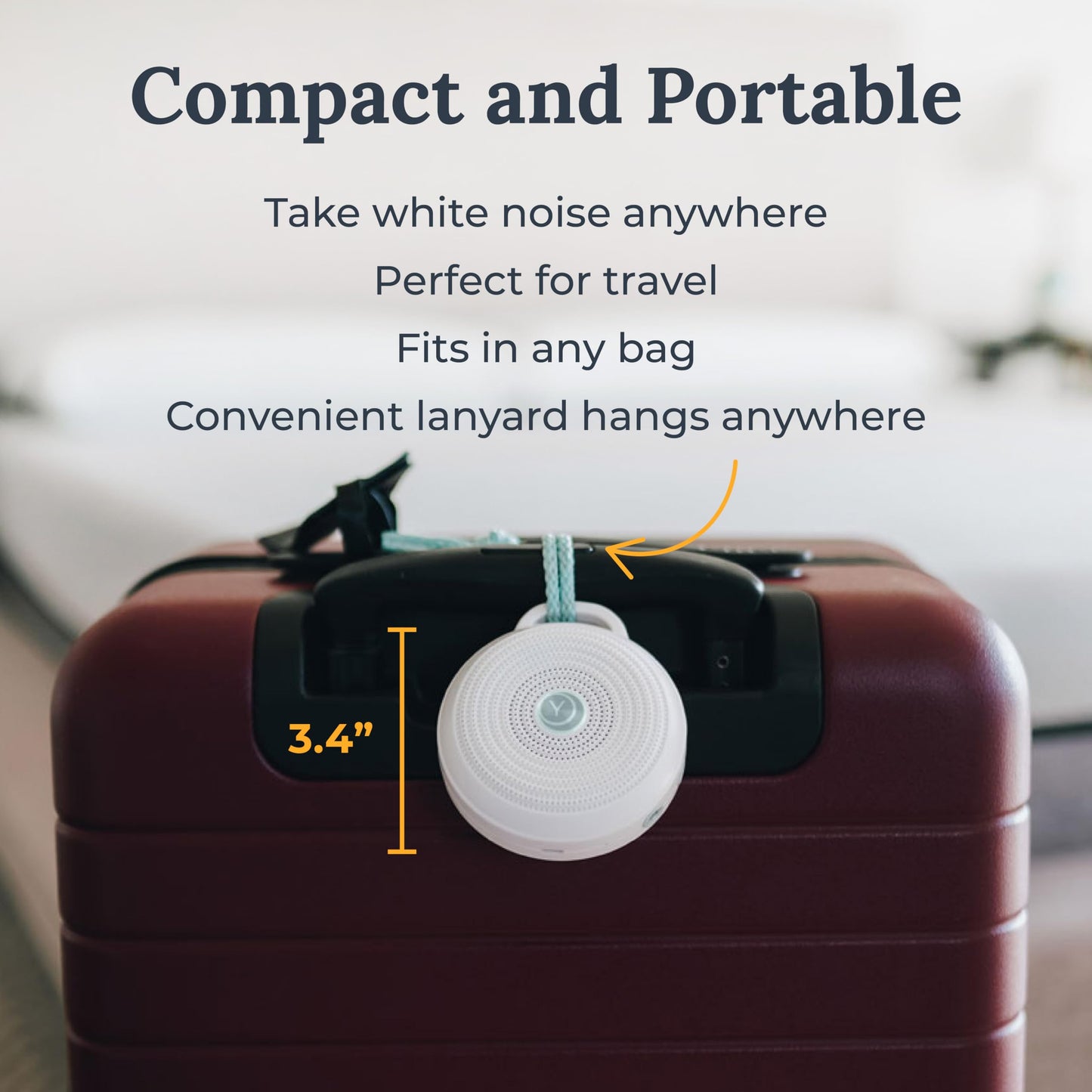 Yogasleep Rohm Portable White Noise Sound Machine — 3 Sounds, 24h Playback
