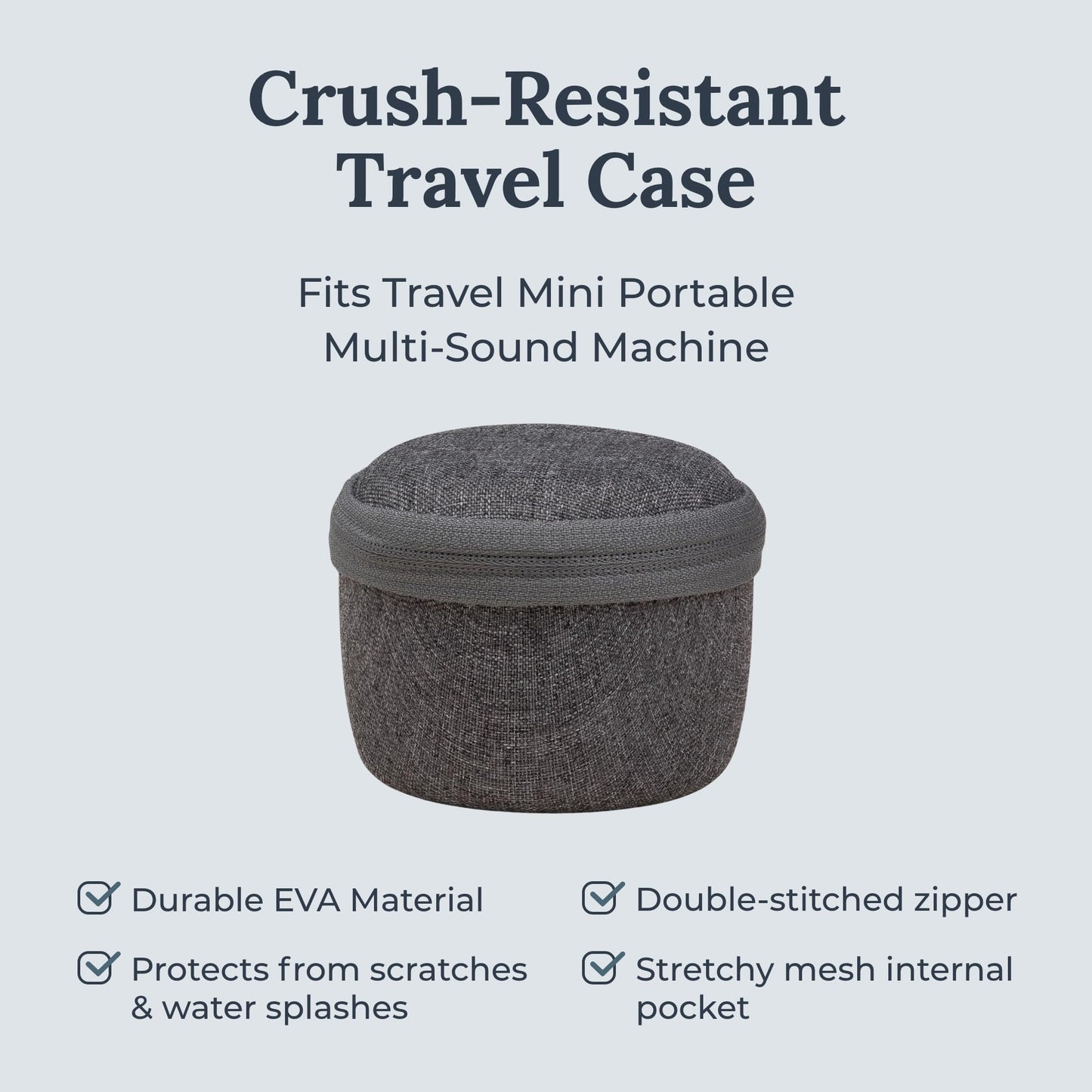 YOGASLEEP Travel Mini Crush-Resistant Case – Gray
