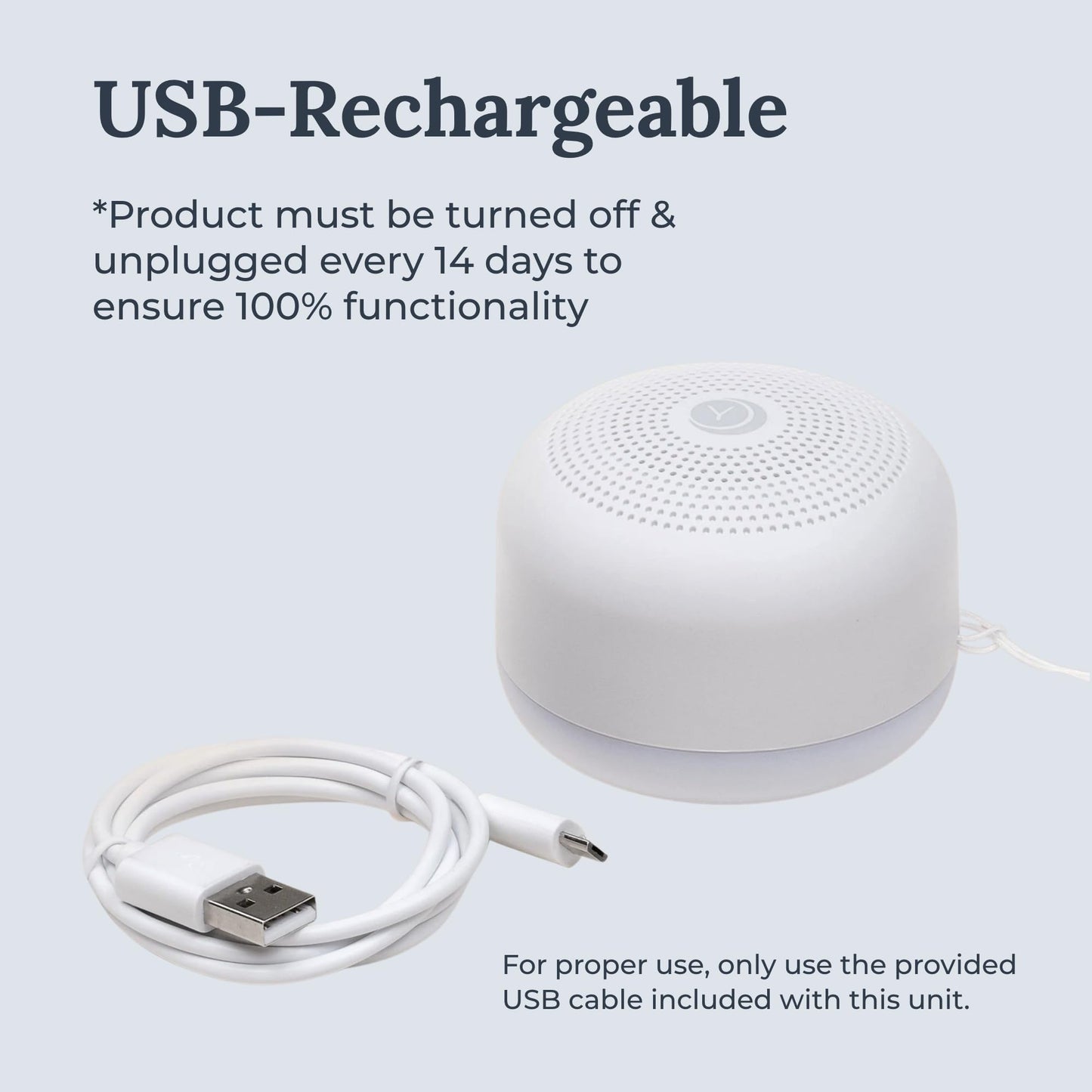 Yogasleep Travel Mini Portable White Noise Sound Machine | 6 Sounds, Dimmable Night Light, USB Rechargeable