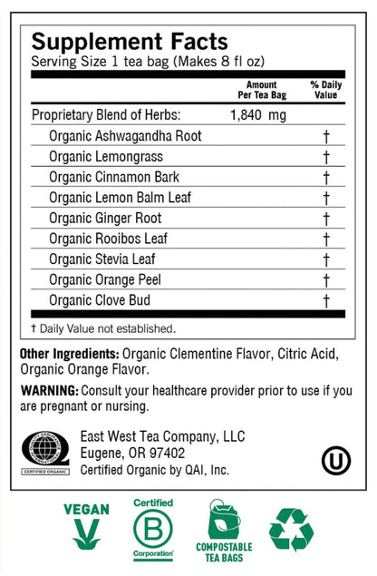 Yogi Tea Organic Sweet Clementine Stress Support – 16 Count