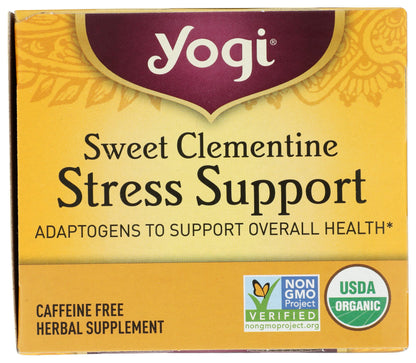 Yogi Tea Organic Sweet Clementine Stress Support – 16 Count