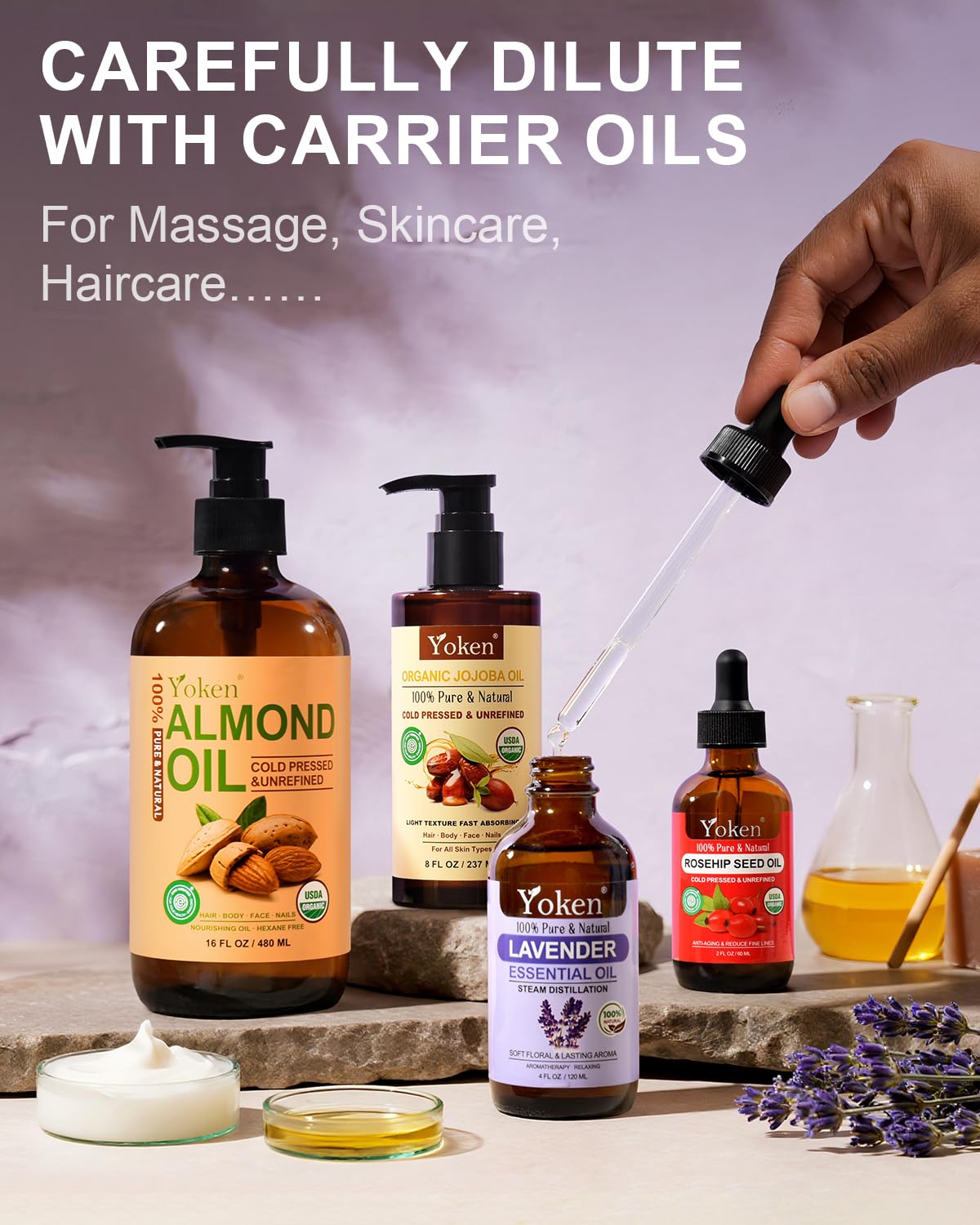 Yoken Lavender Essential Oil - 4 oz | 100% Pure & Natural, Premium Grade