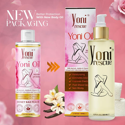 Yoni Rescue Yoni Oil for Women – Vanilla with Apricot, Jojoba & Vitamin E | USA Made 6.76 oz
