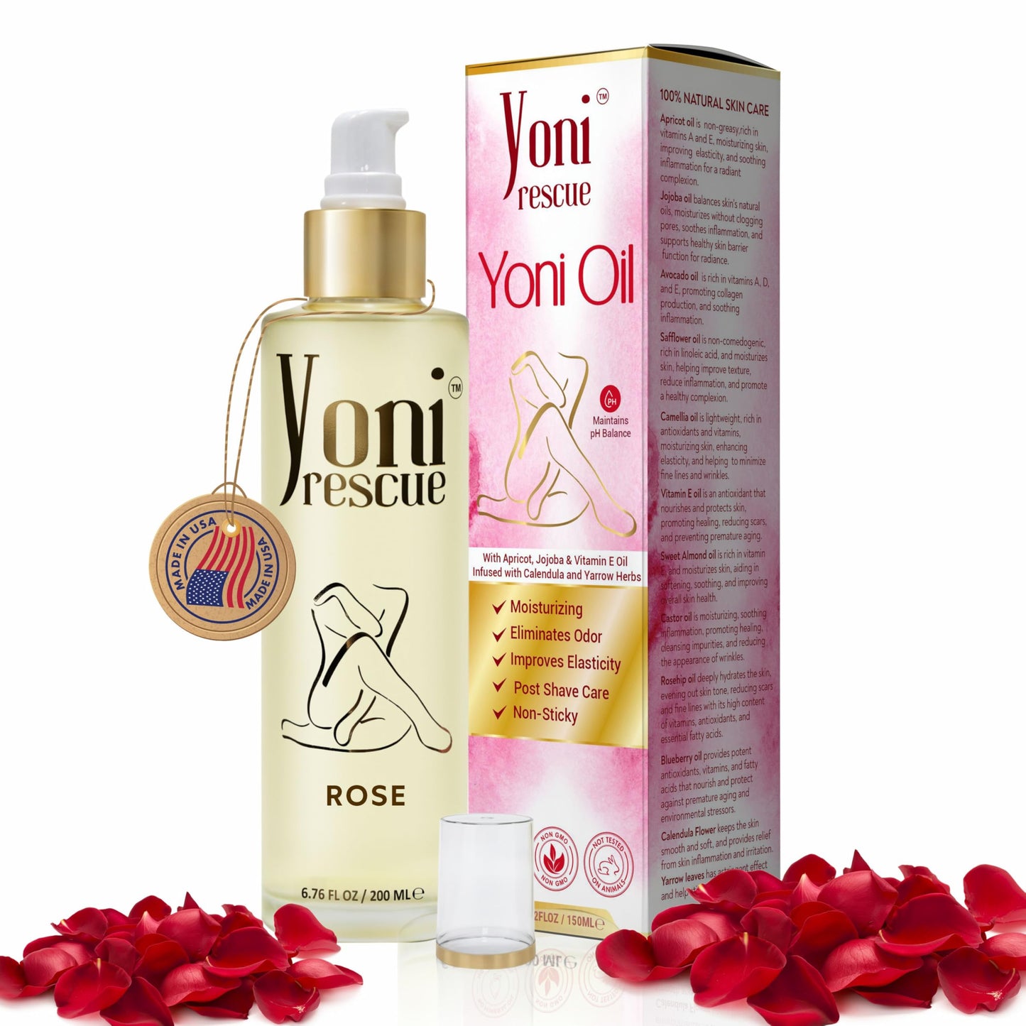 Yoni Rescue Yoni Oil 6.76 oz — Hydration, pH Balance & Comfort for Women