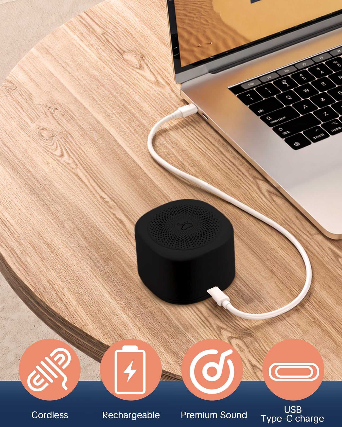 YONSEN Travel White Noise Sound Machine – 20 Sounds, Portable Sleep Aid