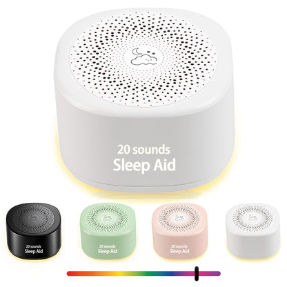 YONSEN Travel White Noise Sound Machine — 20 Sounds, Portable Sleep Aid, USB-C, 3 Timers