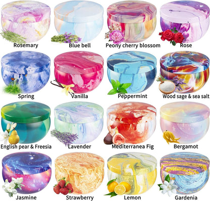 YOROXRG 16-Pack Scented Candles Gift Set – 2.5oz Soy Wax in Travel Tin Jars