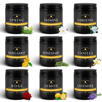 YOROXRG 9-Pack Candles for Home – Aromatherapy Gift Set for Men | 63 oz, 450 Hours