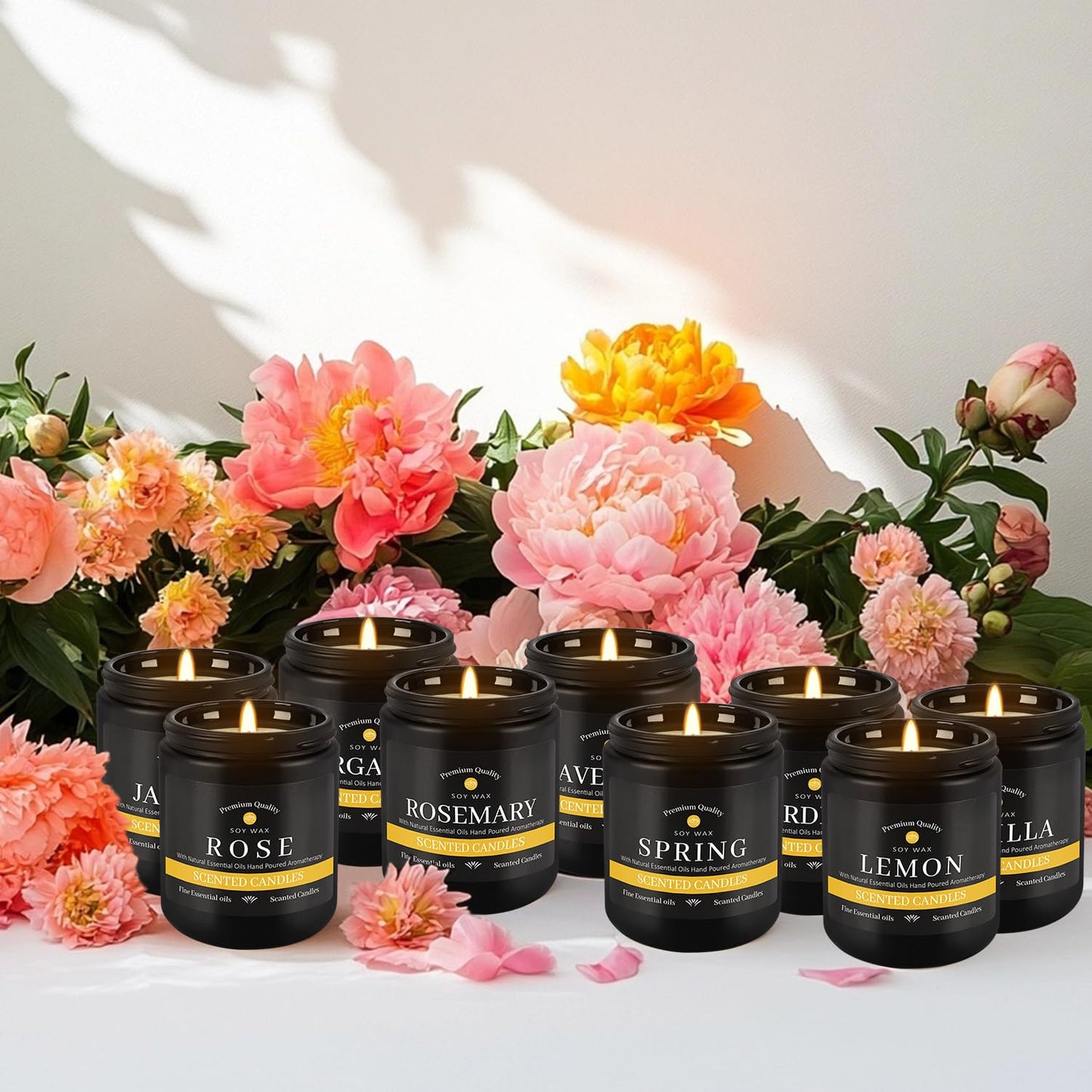 YOROXRG 9-Pack Candles for Home – Aromatherapy Gift Set for Men | 63 oz, 450 Hours