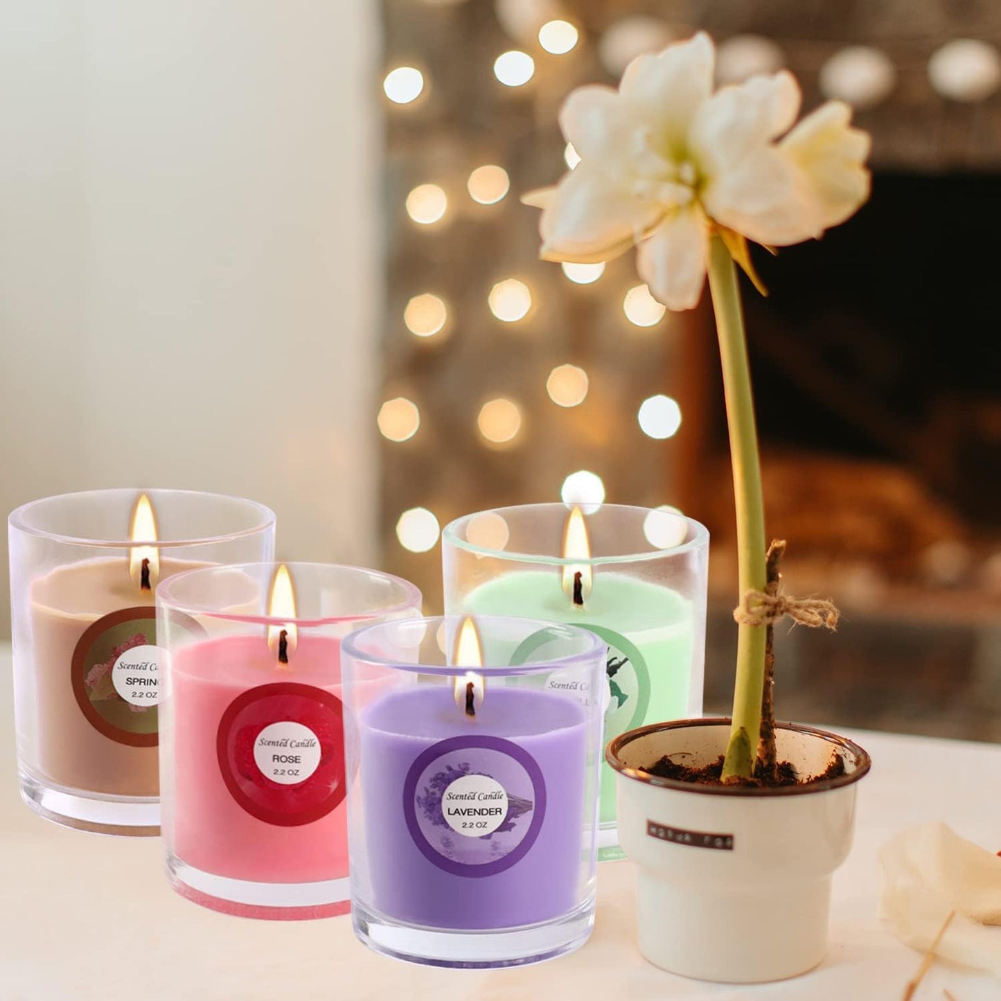 YOROXRG 40-Pack Scented Candles – Jasmine, Rose, Vanilla & More | Soy Wax Glass Jars
