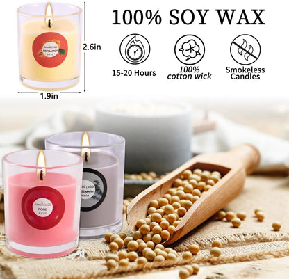 YOROXRG 40-Pack Scented Candles – Jasmine, Rose, Vanilla & More | Soy Wax Glass Jars