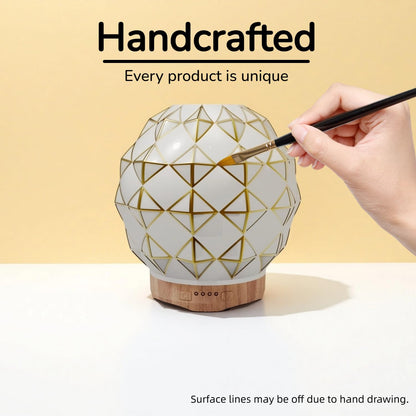 Youenkity Essential Oil Diffuser 100ML – Handcrafted Glass, Remote, 7-Color LEDs, Auto Shut-Off