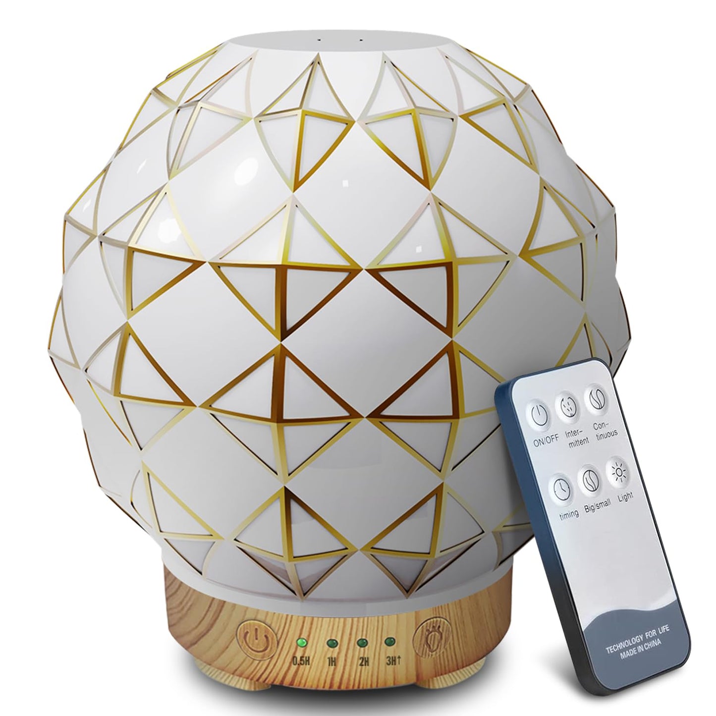 Youenkity Essential Oil Diffuser 100ML – Handcrafted Glass, Remote, 7-Color LEDs, Auto Shut-Off