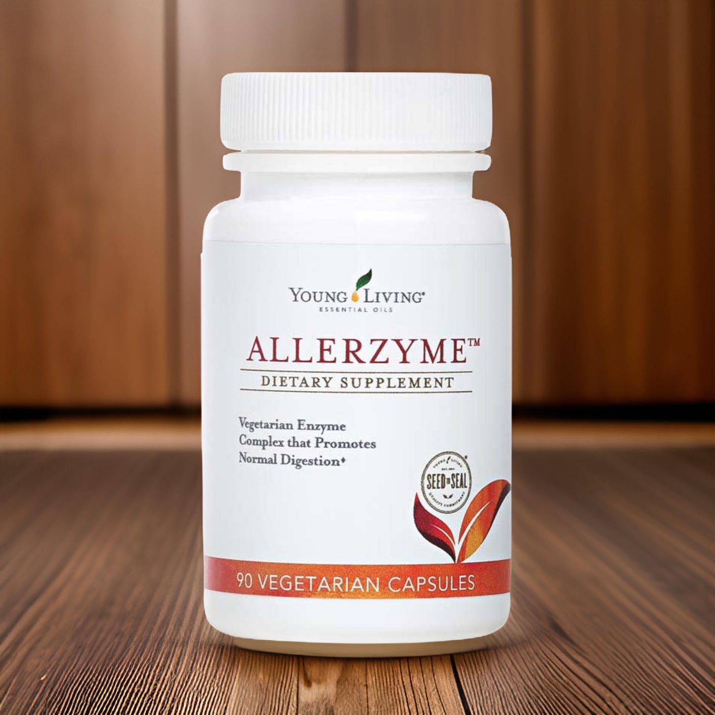 Young Living Allerzyme - 90 Ct Vegetarian Digestive Enzyme Capsules with Tarragon & Ginger