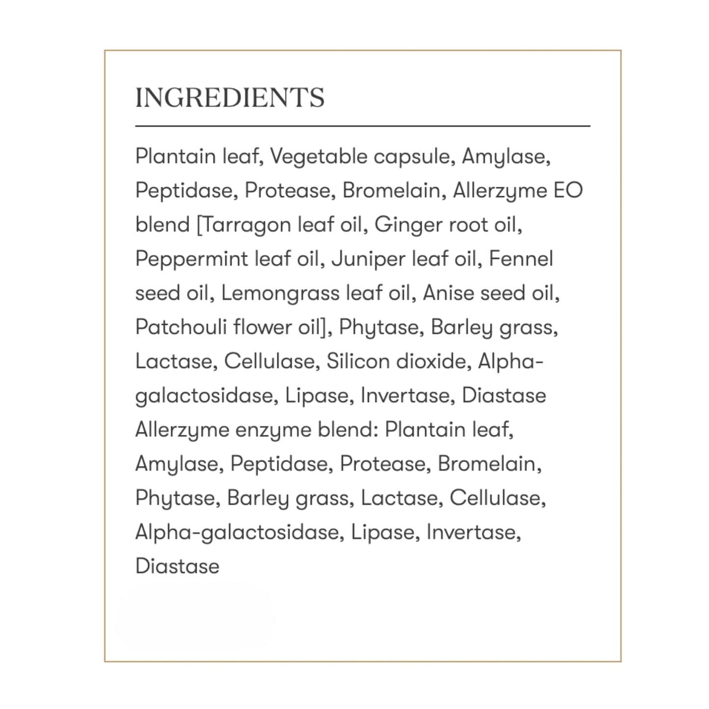 Young Living Allerzyme - 90 Ct Vegetarian Digestive Enzyme Capsules with Tarragon & Ginger