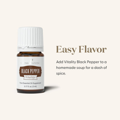 Young Living Black Pepper Vitality 5ml – Bold Flavor, Antioxidant Benefits, and Digestive Wellness for Cooking