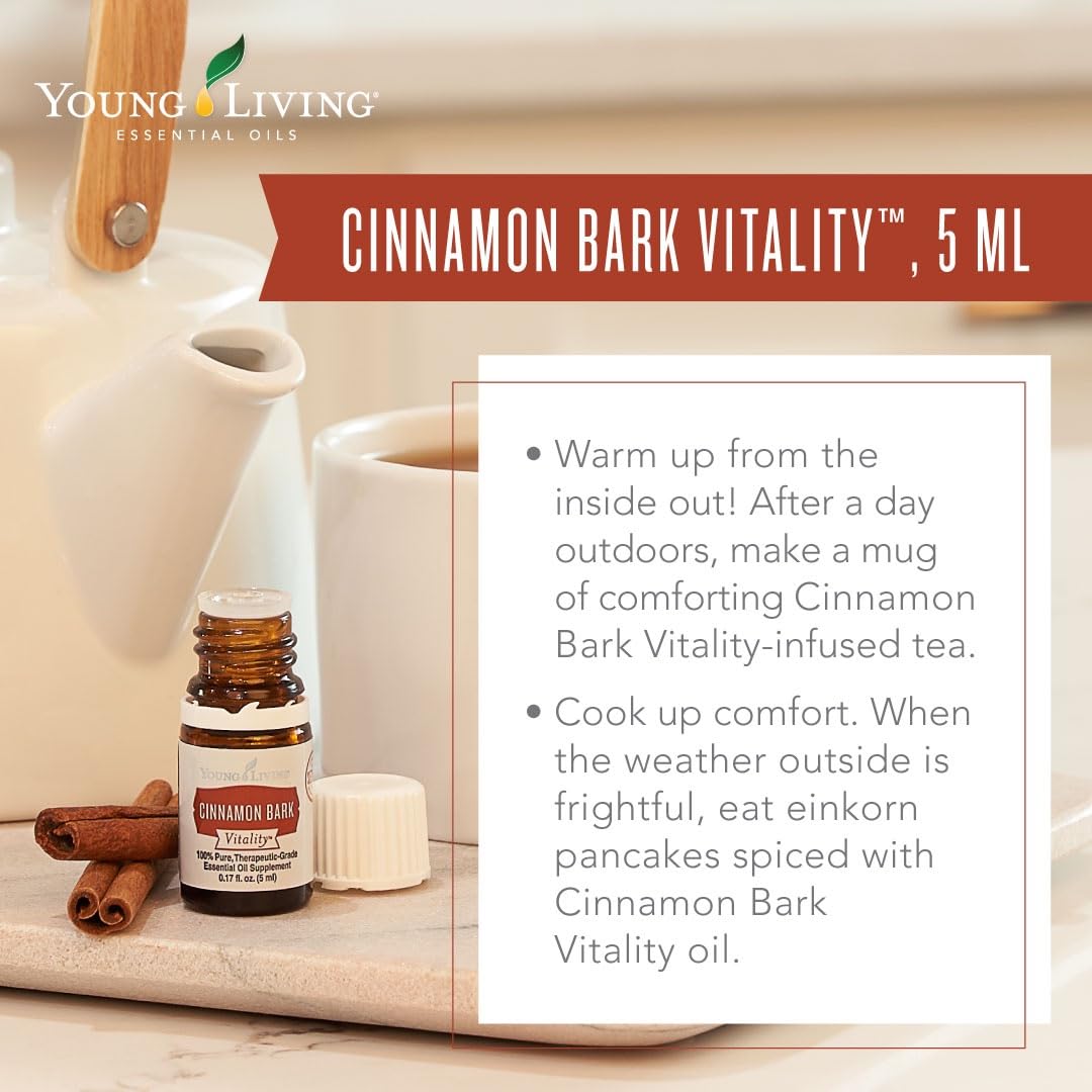 Young Living Cinnamon Bark Vitality 5ml | Aromatic Culinary Spice & Immune Support