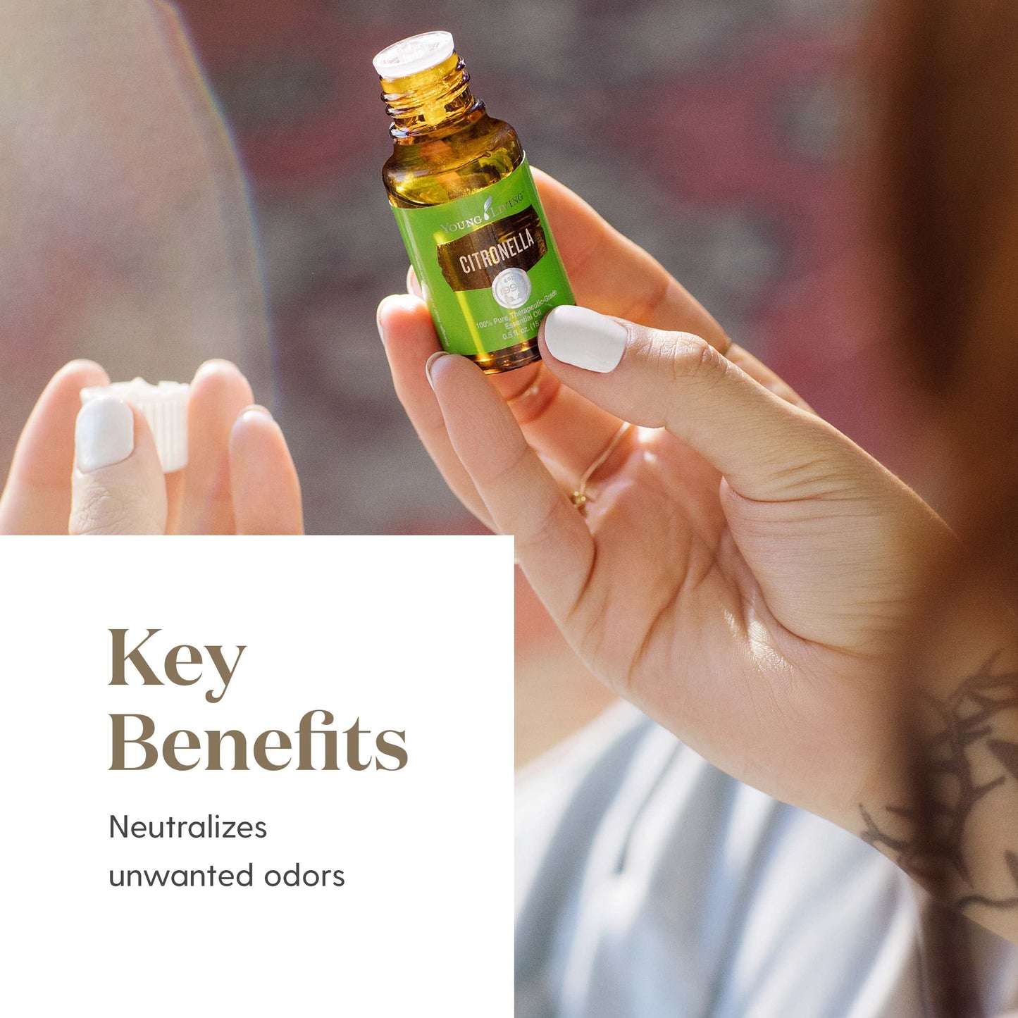 Young Living Citronella Essential Oil - Harness The Power of Nature to Create a More Invigorating Outdoor Environment - 15 ml
