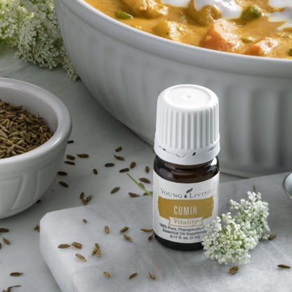 Young Living Cumin Vitality Essential Oil - 5 ml | Digestive & Immune Support, Herbal Detox, Earthy Culinary Spice