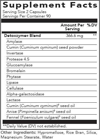 Young Living Detoxzyme 90 Capsules – Digestive Enzyme Support, Non-GMO & Soy-Free