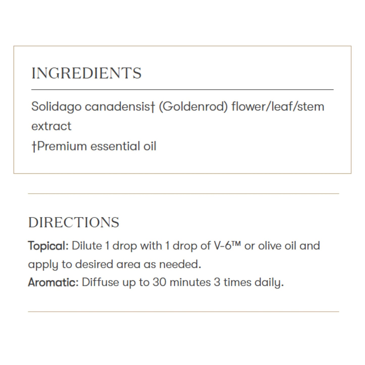Goldenrod Essential Oil 5ml | Warm, Uplifting Aroma for Diffusing, Topical & DIY Blends | Young Living Seed to Seal