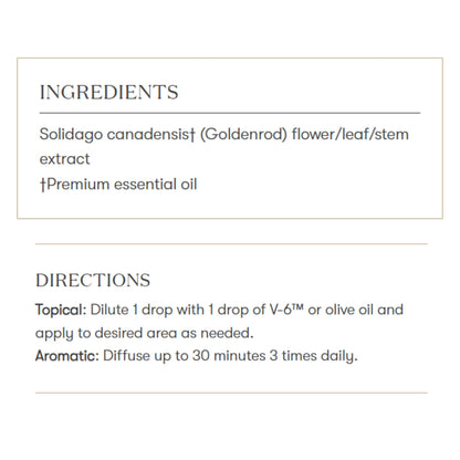 Goldenrod Essential Oil 5ml | Warm, Uplifting Aroma for Diffusing, Topical & DIY Blends | Young Living Seed to Seal