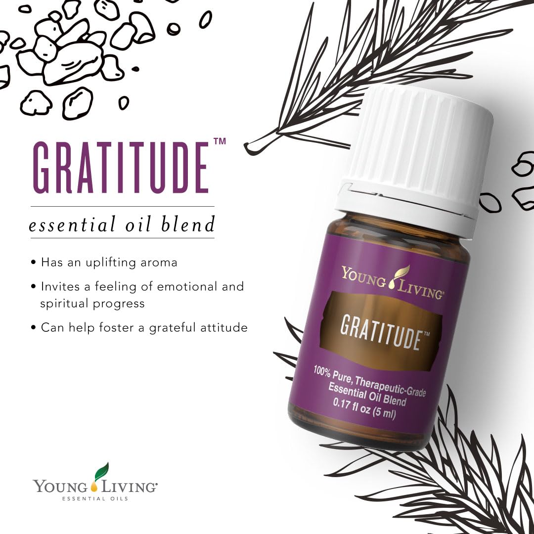 Young Living Gratitude Essential Oil Blend – 5 ml | Calming, Uplifting Aroma