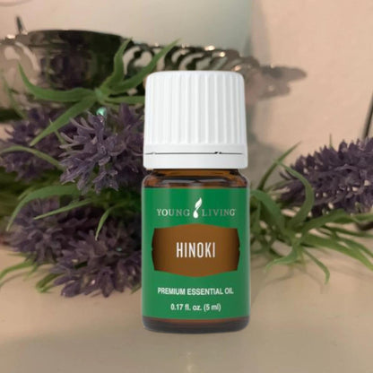 Young Living Hinoki Essential Oil 5 ml | Refreshing & Calming Ambiance for Work, Study, Meditation