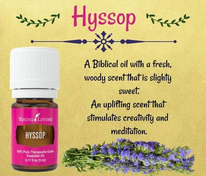 Young Living Hyssop Essential Oil 5ml | Aromatherapy for Creativity & Meditation
