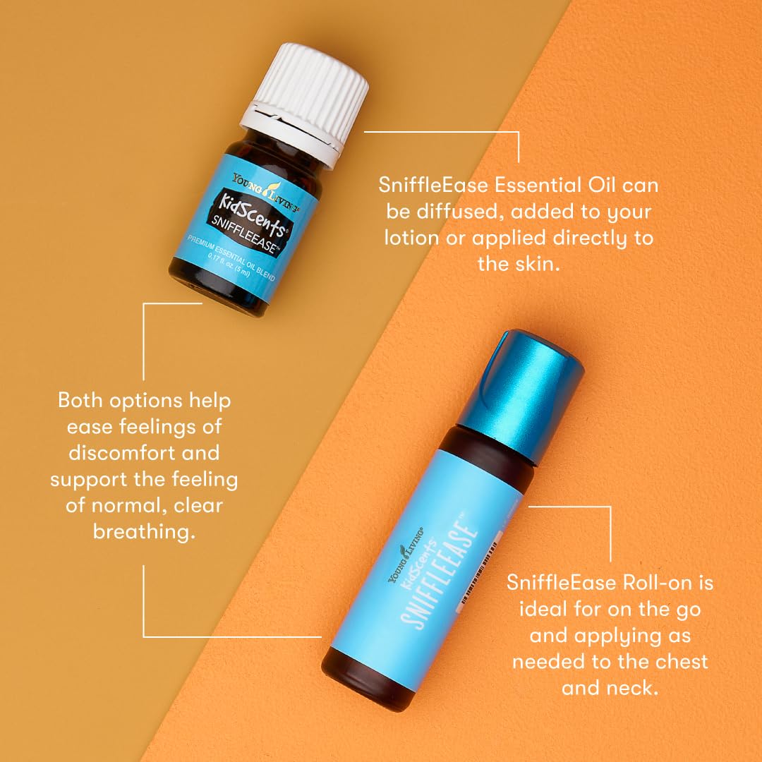 Young Living KidScents SniffleEase Roll-On – 10 ml | Eucalyptus & Palo Santo for Gentle Aromatic Support