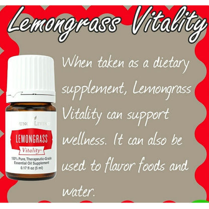 Young Living Lemongrass Vitality 5 ml | Culinary Flavoring & Digestive Support