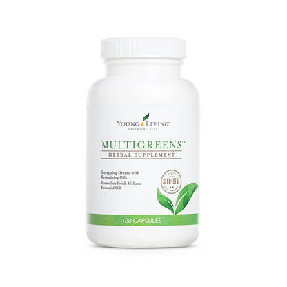 Young Living MultiGreens - Melissa Oil Herbal Capsule Supplement | 120 Capsules