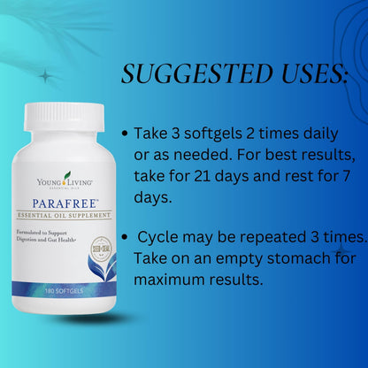 Young Living ParaFree Softgels 180 ct | Digestive Health Support & Advanced Essential Oil Blend