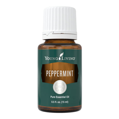 Young Living Peppermint Essential Oil 15ml – Fresh Minty Aroma for Diffusion & Topical Use